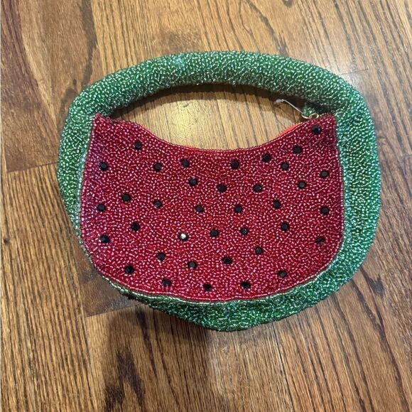 Anthropologie The Tate Beaded Handbag: Fruit Edition: Watermelon NWOT - Picture 5 of 6